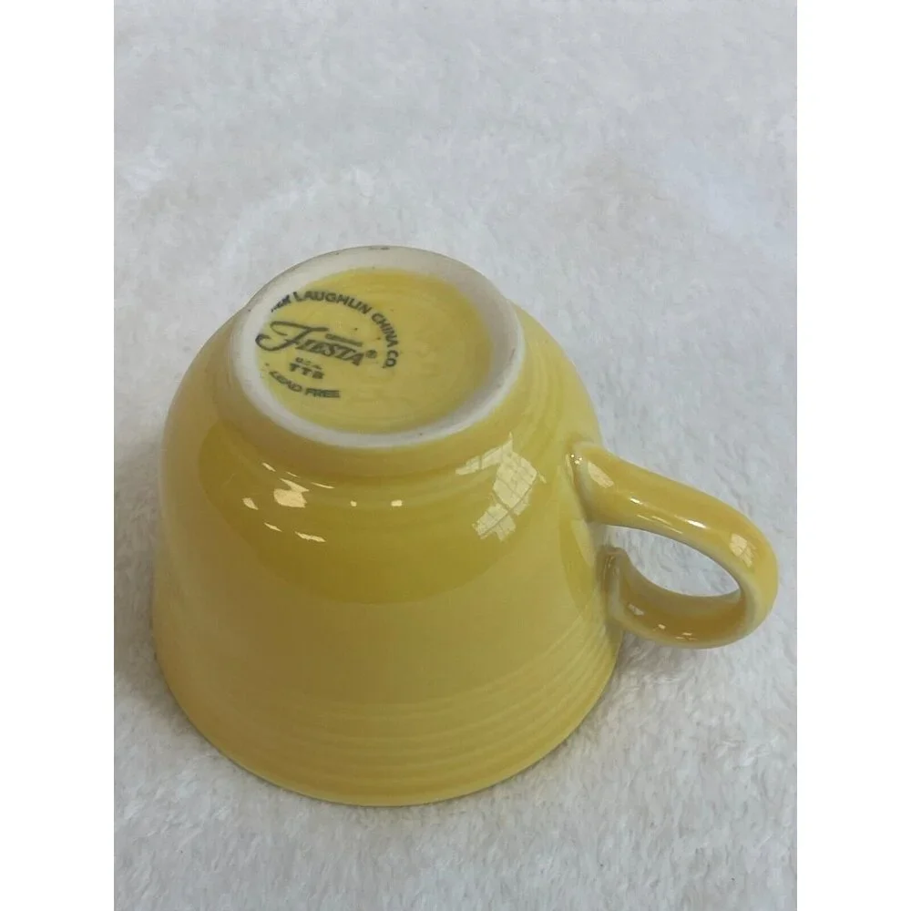 Fiesta Homer Laughlin China Co. Sunflower Yellow Coffee Cup Lead‎ Free